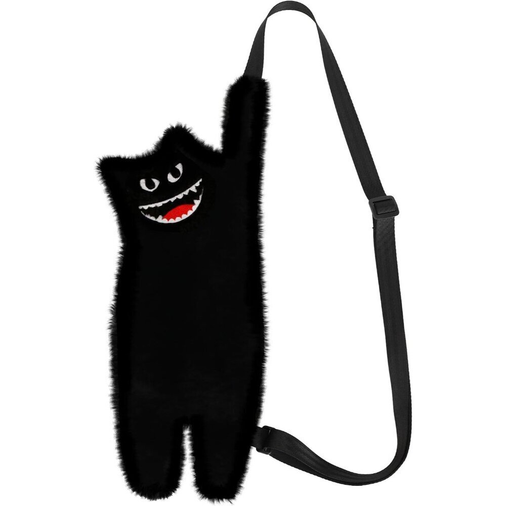 Plush Cat Crossbody Bag Women Novelty Cute Animal Purse Gift